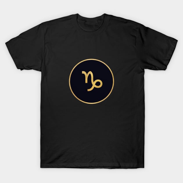 Capricorn Zodiac Sign Symbol T-Shirt by MadCanvas